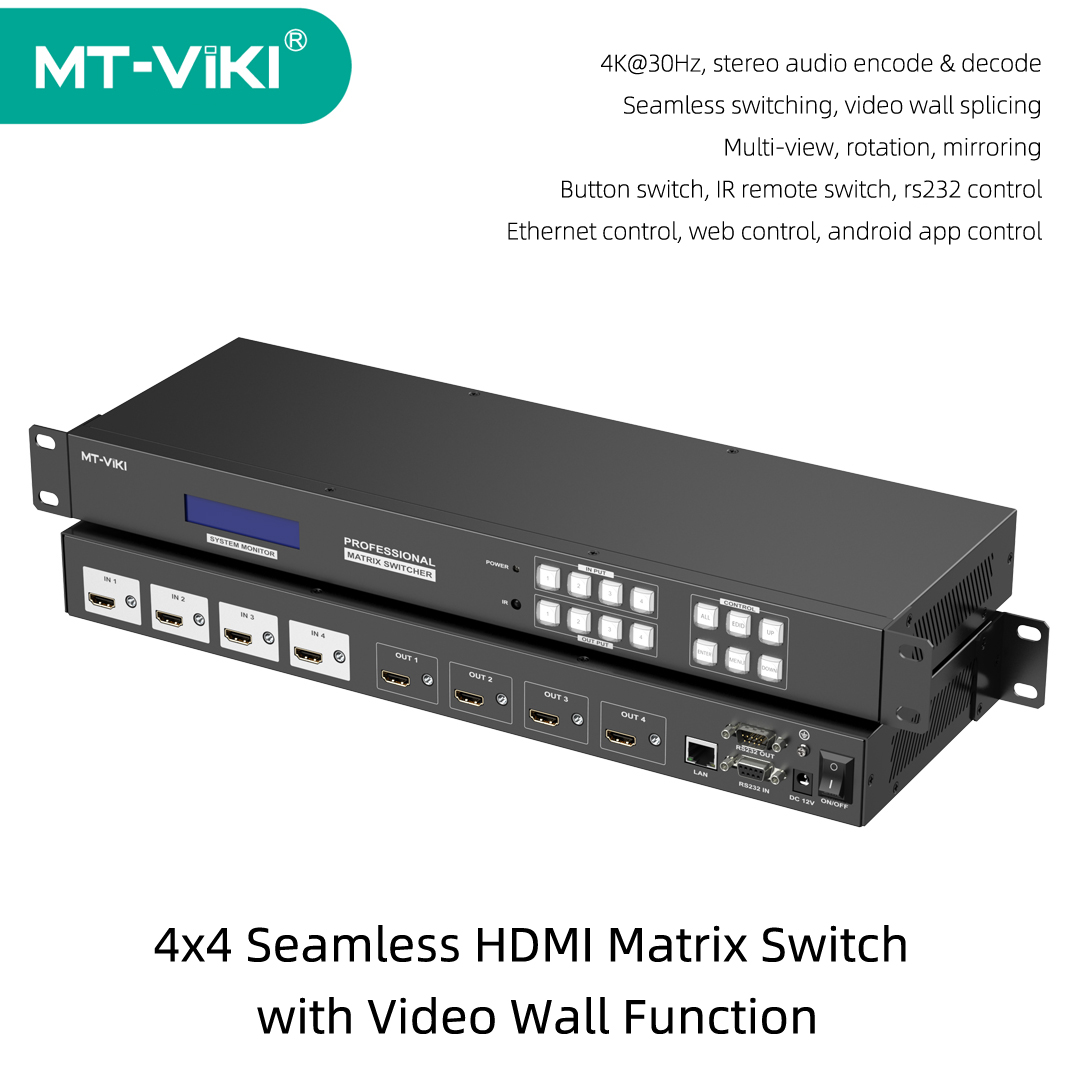 Hdmi Matrix Switch - MT-VIKI 4x4 ไม่มีรอยต่อ HDMI Matrix Switch