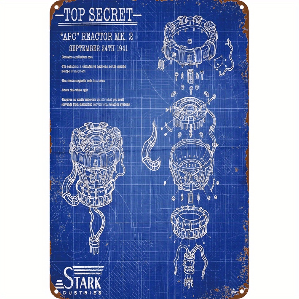 Tech Office Wall Decor - CIFBUY งานศิลปะติดผนังอะลูมิเนียมแบบแบน 2 มิติ สไตล์เรโทรอินดัสเทรียล ป้ายโลหะกันน้ำ