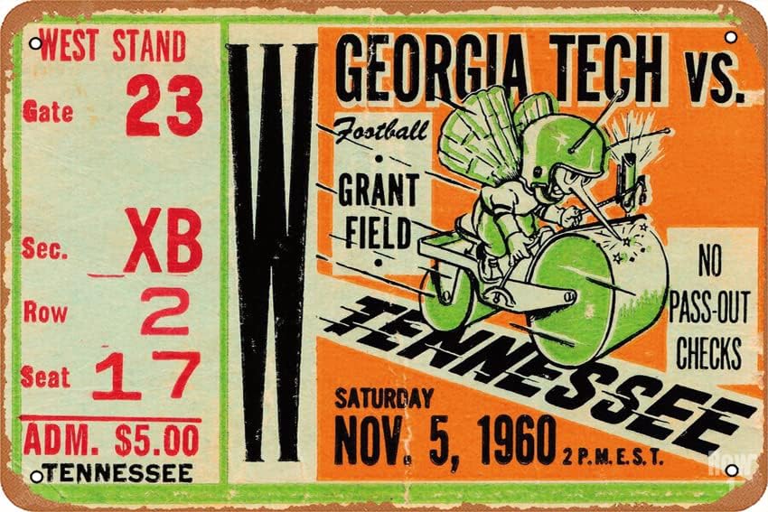 Tech Office Wall Decor - โปสเตอร์ 1960 GEORGIA TECH VS. TENNESSEE