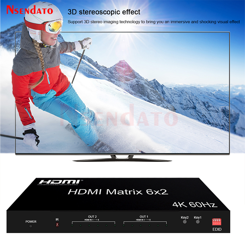Hdmi Matrix Switch - สวิตช์ HDMI Matrix 6x2 4K 60Hz
