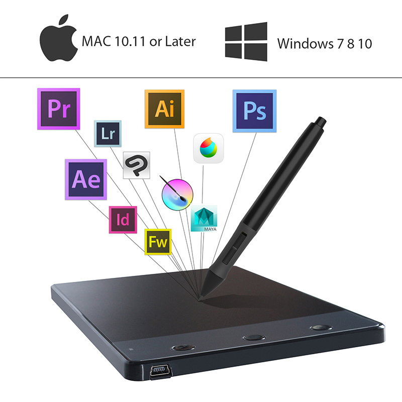 แท็บเล็ตวาดภาพกราฟิกมืออาชีพ H - Drawing Pad Signature บทวิจารณ์และราคา