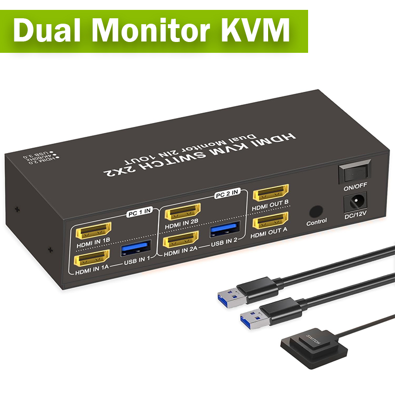 2x2 Dual Monitor HDMI KVM Swit - Hdmi Matrix Switch บทวิจารณ์และราคา
