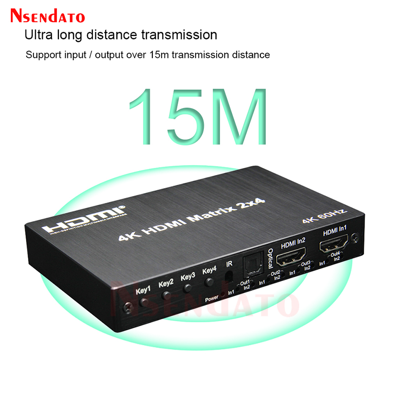 เมทริกซ์ HDMI 4K 60Hz 2x4 สำหร - Hdmi Matrix Switch บทวิจารณ์และราคา