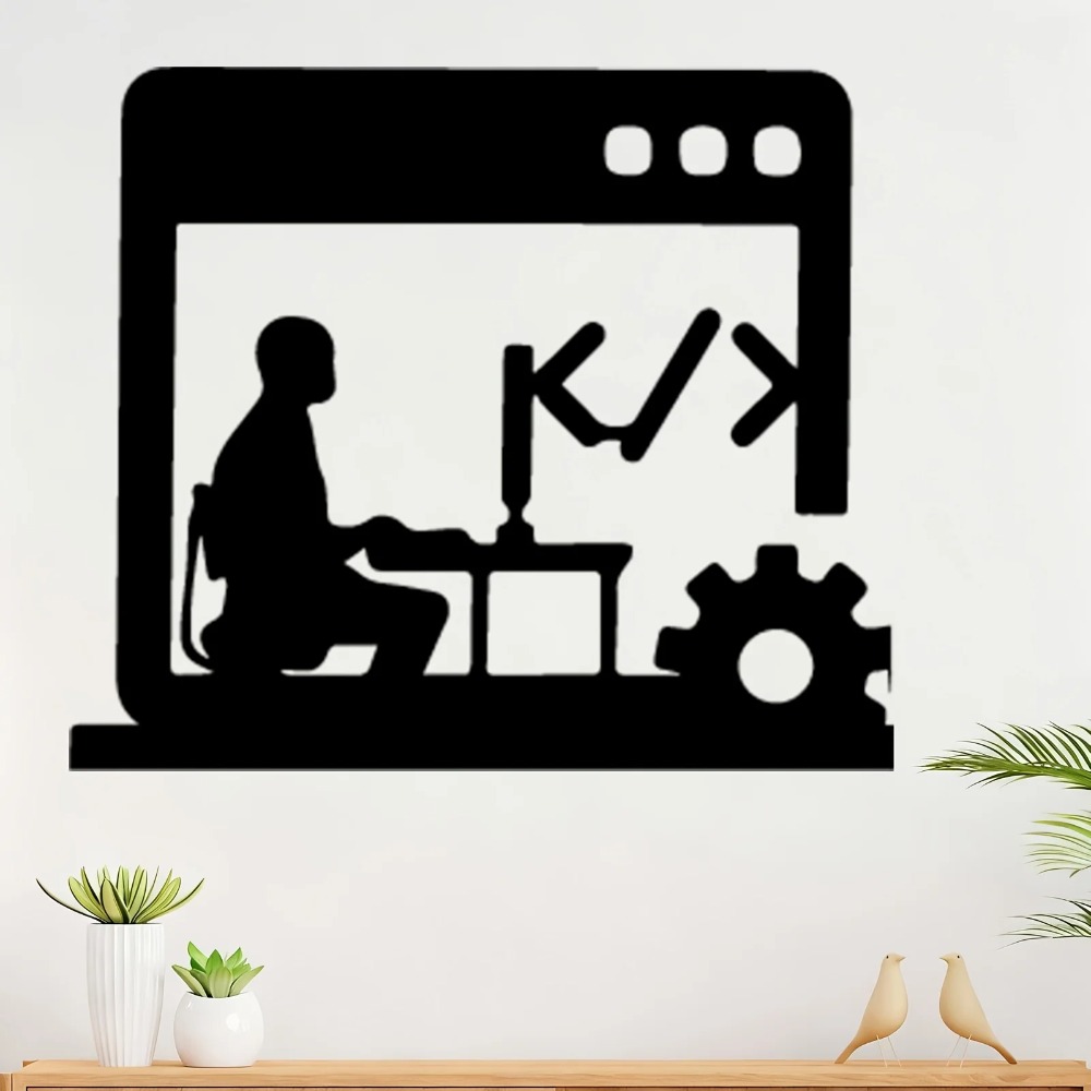 งานศิลปะติดผนังโลหะรูปทรงโค้ดเ - Tech Office Wall Decor บทวิจารณ์และราคา