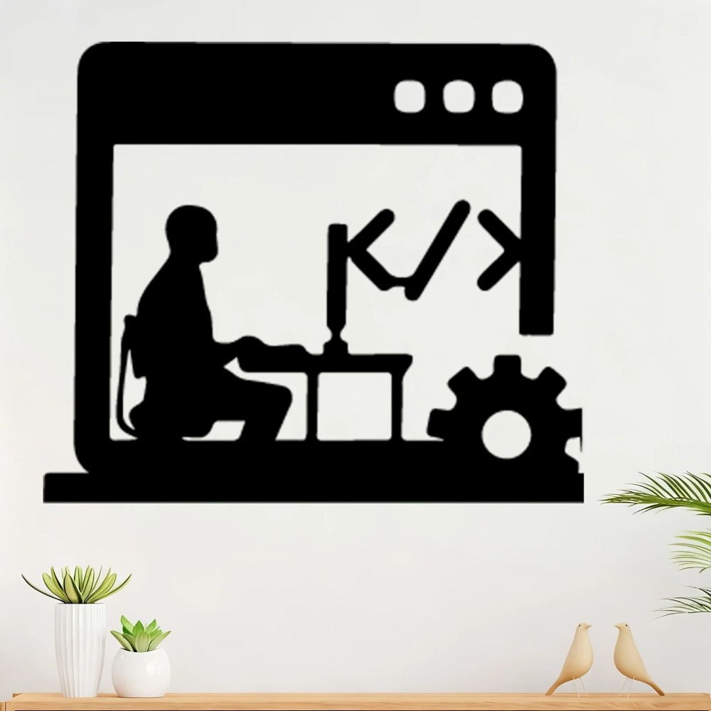 งานศิลปะติดผนังโลหะรูปทรงโค้ดเ - Tech Office Wall Decor บทวิจารณ์และราคา
