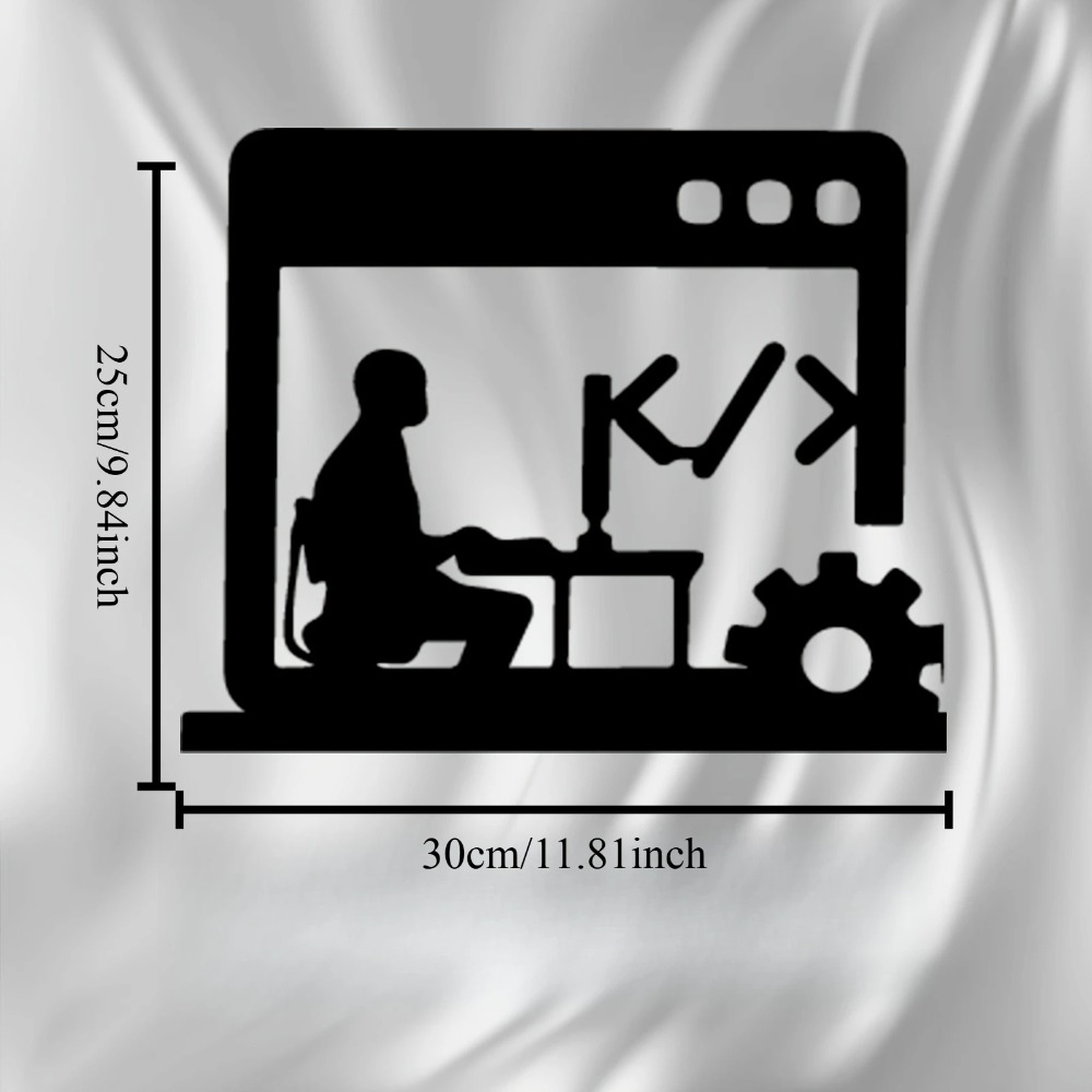 งานศิลปะติดผนังโลหะรูปทรงโค้ดเ - Tech Office Wall Decor บทวิจารณ์และราคา