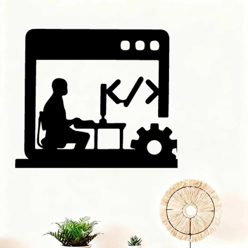 งานศิลปะติดผนังโลหะรูปทรงโค้ดเ - Tech Office Wall Decor บทวิจารณ์และราคา