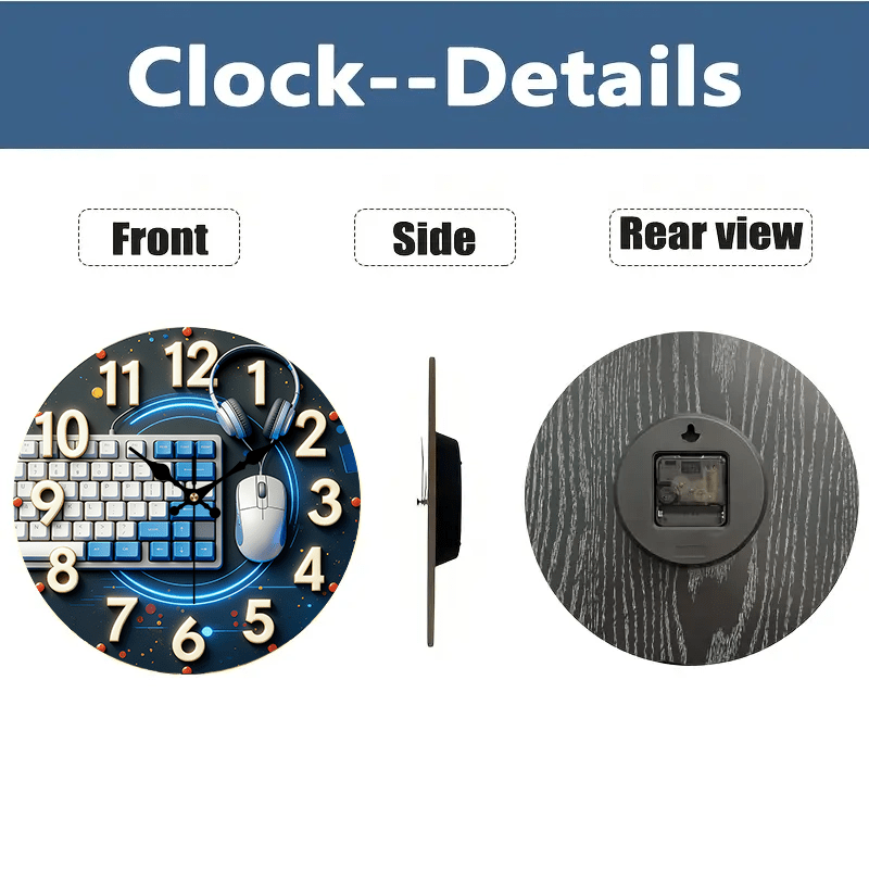 นาฬิกาแขวนผนังไม้สไตล์เทค 2D แ - Tech Office Wall Decor บทวิจารณ์และราคา