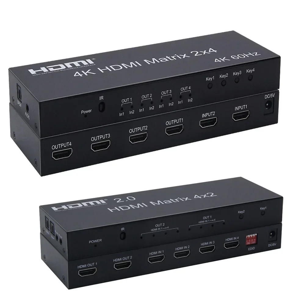เมทริกซ์ HDMI 4K 60Hz 2x4 ตัวแ - Hdmi Matrix Switch บทวิจารณ์และราคา