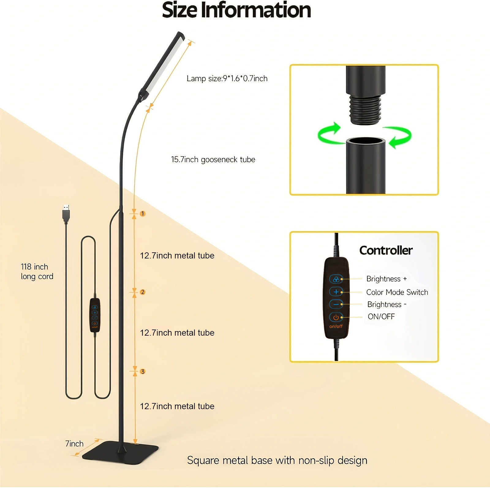 โคมไฟตั้งพื้น LED 120 ดวง ไฟอ่ - Office Tech Flexible บทวิจารณ์และราคา