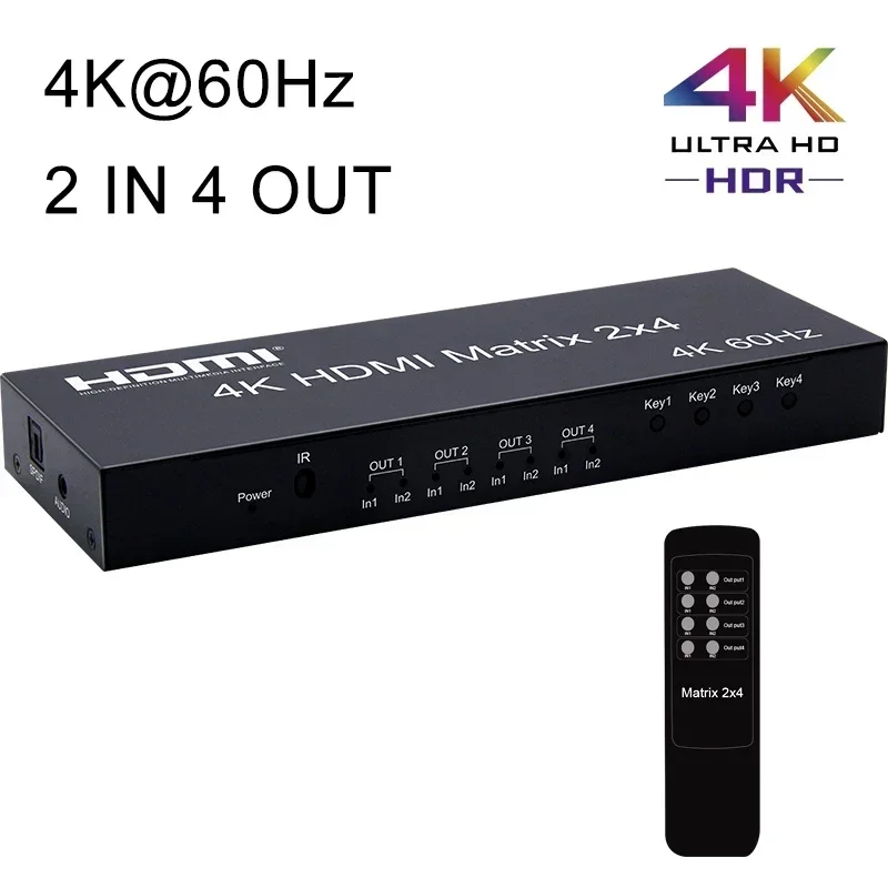 สวิตช์ HDMI Matrix 2x4 ความละเ - Hdmi Matrix Switch บทวิจารณ์และราคา